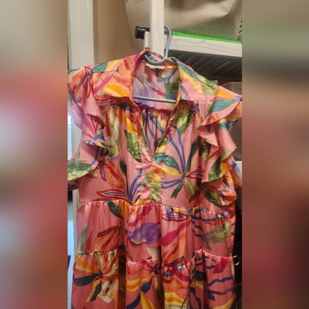 Umgee Multicolor Abstract Dress